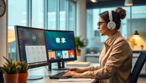 Enhance customer engagement effectively using 美洽客服系统 in a modern office setting.